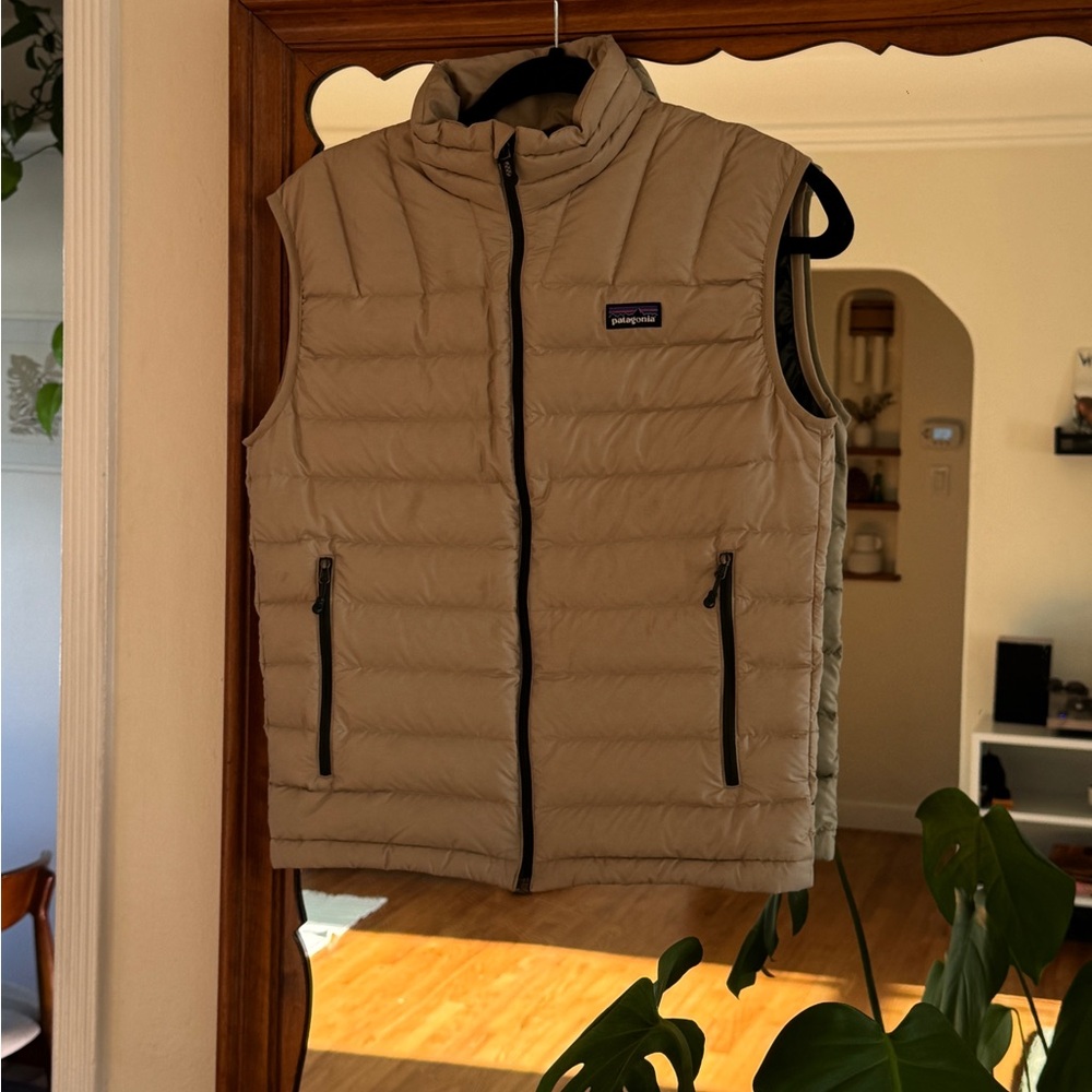 Patagonia Olive and Beige Vest